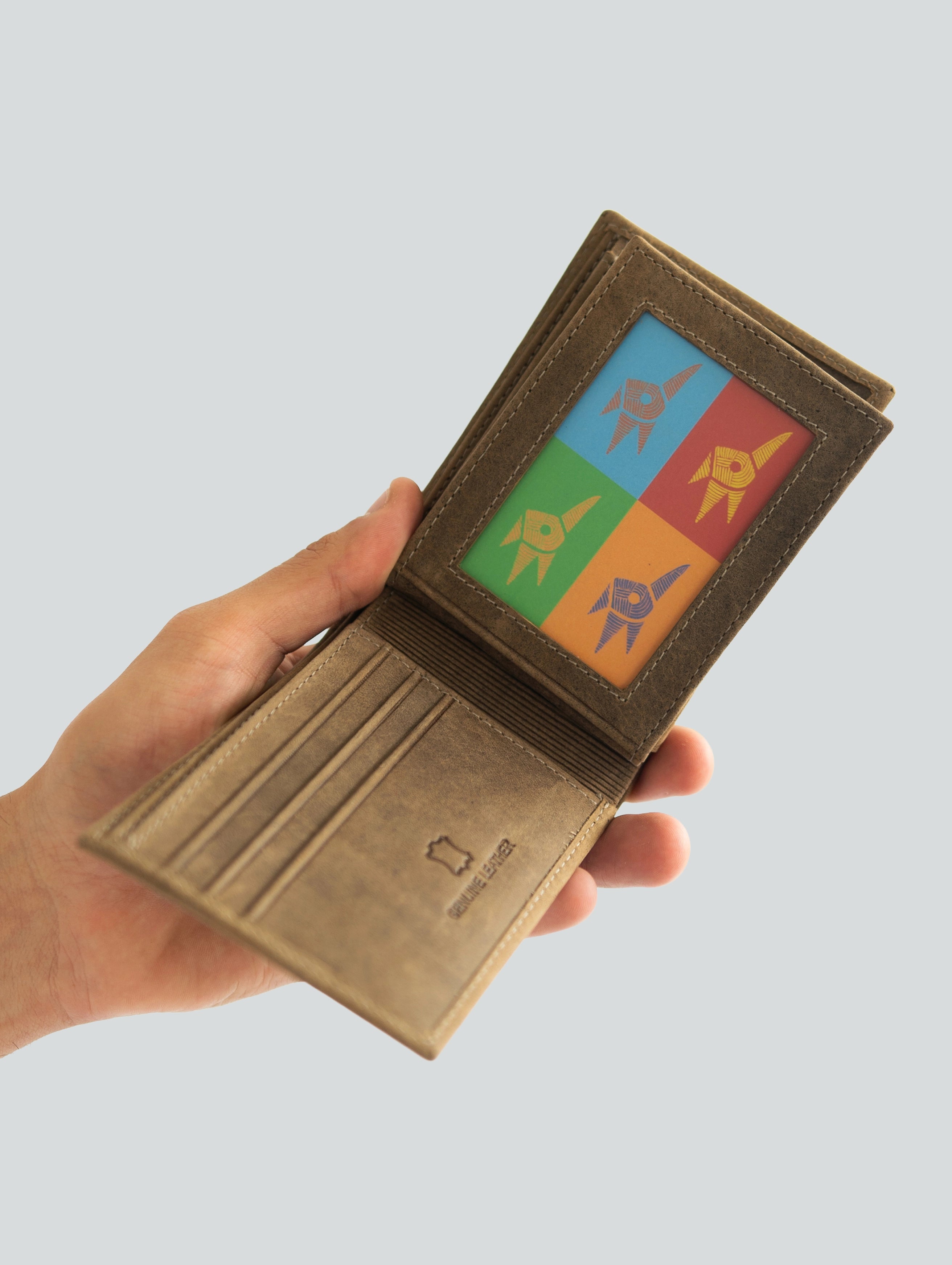 TAUPE BI-FOLD WALLET