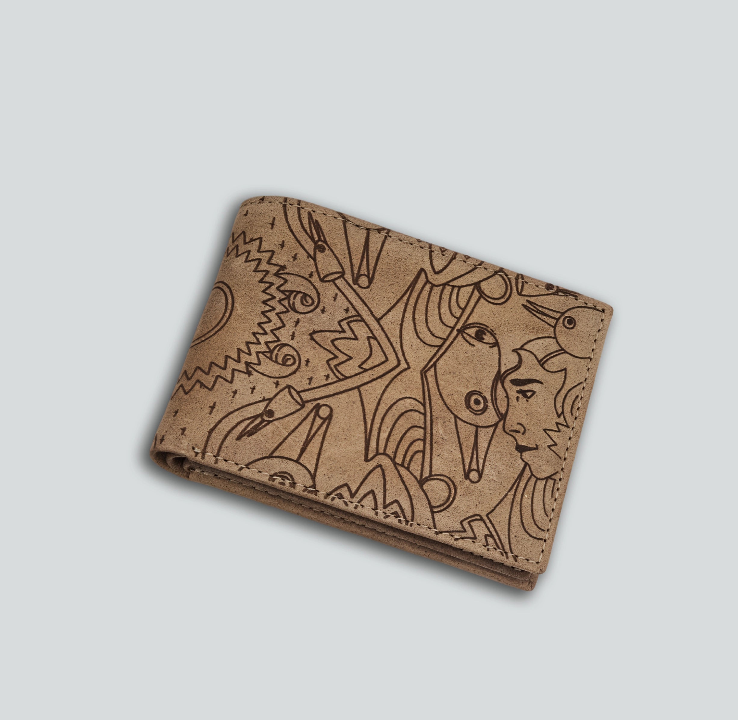 TAUPE BI-FOLD WALLET