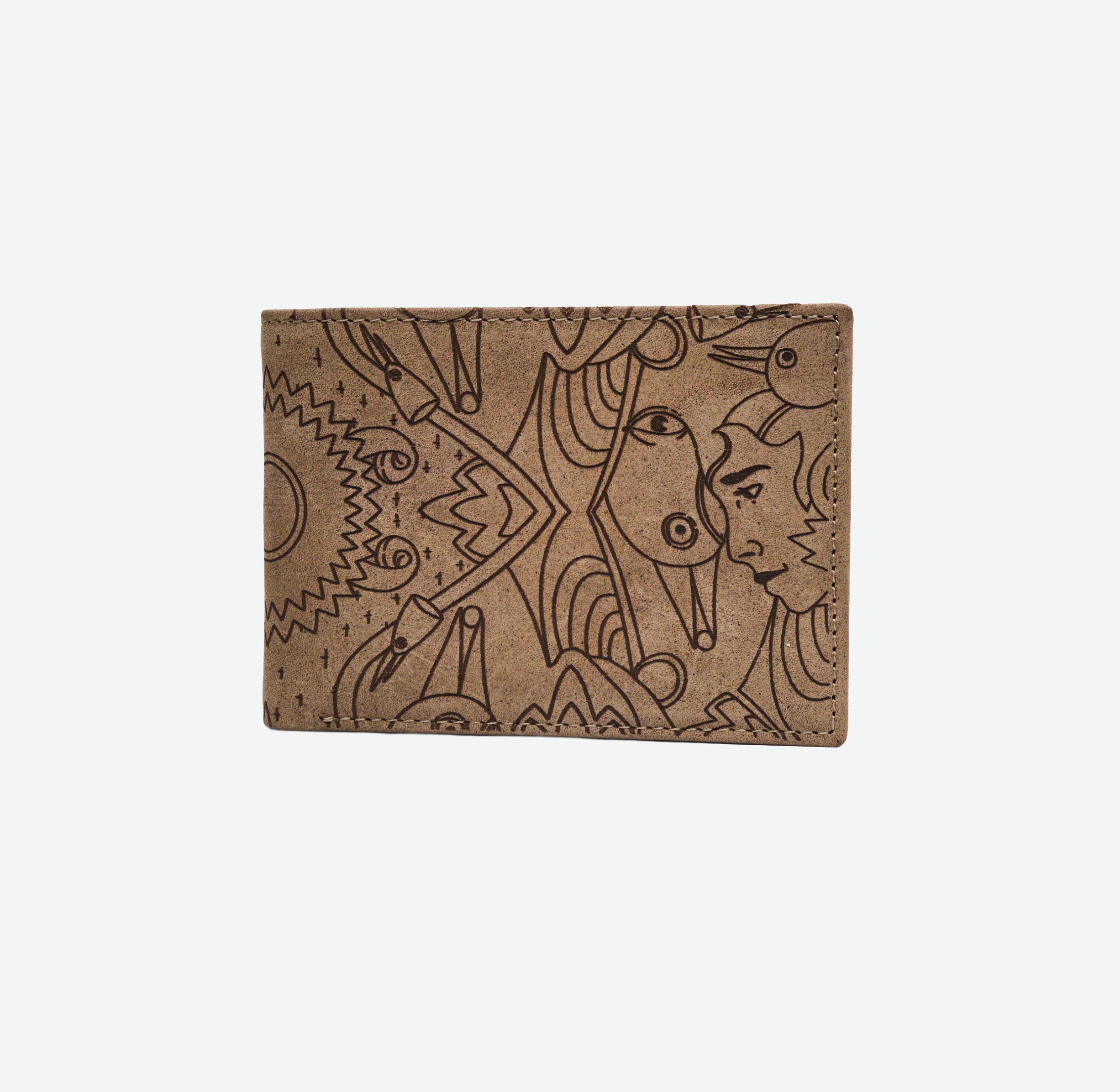 TAUPE BI-FOLD WALLET